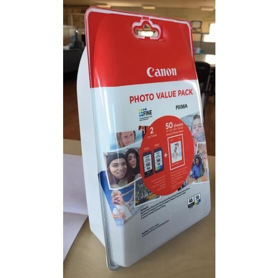 Canon PG-46 Cl-56 Multipack 2'li Mürekkep Kartuş 50 Adet 10x15 Fotoğraf Kağıdı Hediyeli Kartuşlar Fiyatı