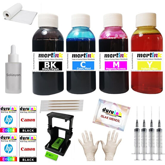 Canon Pixma E3440 PG46 CL56 Uyumlu Kartuş Dolum Seti 4X100ML - Renkli Kartuş Dolum Ürünleri Fiyatı