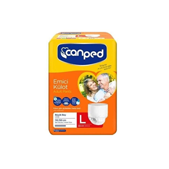 Canped Külotlu Yetişkin Hasta Bezi Large 30lu