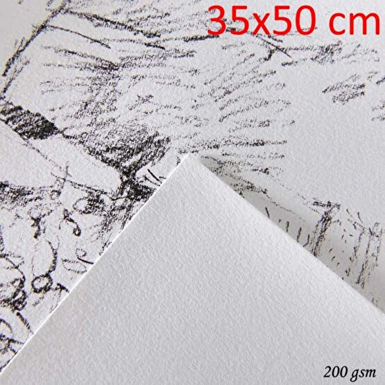 Canson 1557 Beyaz Resim Çizim Kağıdı 200 gr 35x50 cm 5'li Paket Yardımcı Malzeme Fiyatı