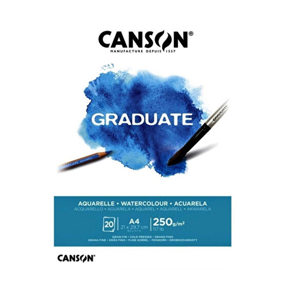 Canson Graduate Suluboya Defteri 250gr A4 20 Yaprak Defter Fiyatı