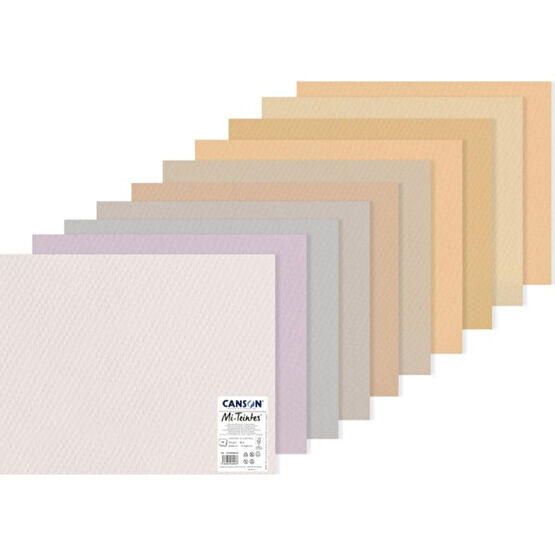 Canson Mi-Teintes Dokulu Fon Kartonu 160 gr 50 x 65 cm 10'lu - Pastel Tonlar Yardımcı Malzeme Fiyatı