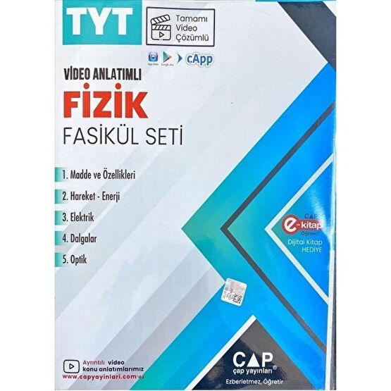 Çap Yayınları Tyt Fizik Seti (Kitap Noktası Mağazası) Temel Yeterlilik Testi (TYT) Fiyatı