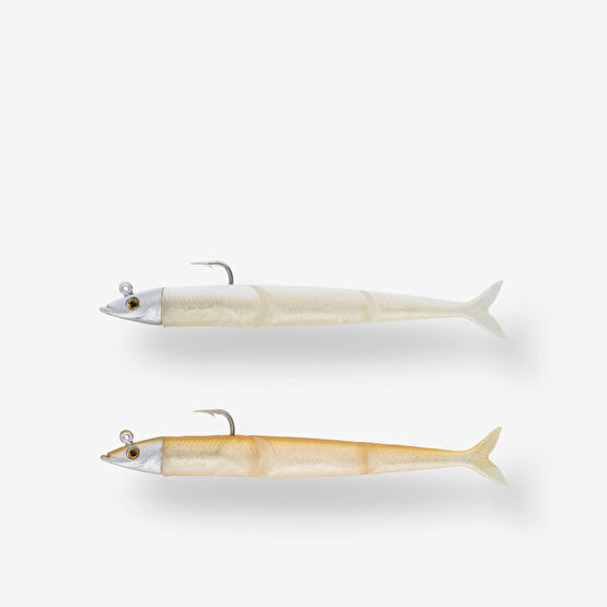 Caperlan Silikon Sahte Balık - Balıkçılık - 10 G - Altın Rengi/Beyaz - Combo Slugeelo 130 Suni Balık Yemi / Rapala Fiyatı