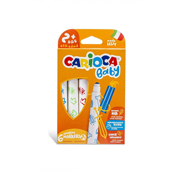 CARIOCA Jumbo Bebek Süper Yıkanabilir Keçeli Boya Kalemi 6lı Keçe Uçlu Kalem Fiyatı