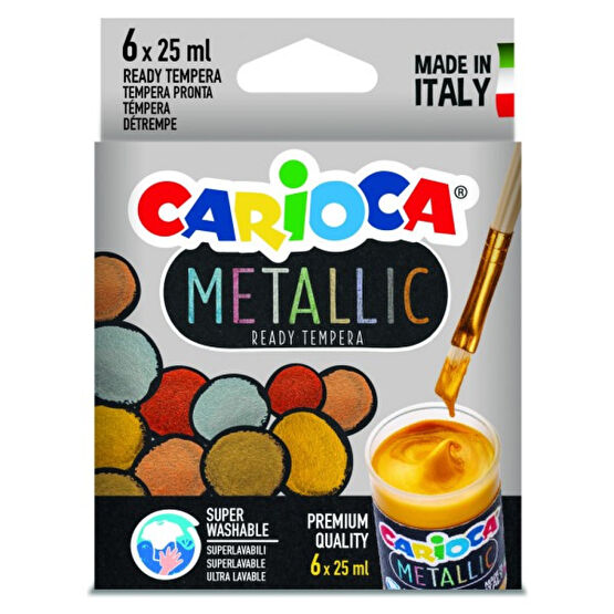 Carioca Tempera Metalik Parmak Boya 6'lı Yüz & Parmak Boyası Fiyatı