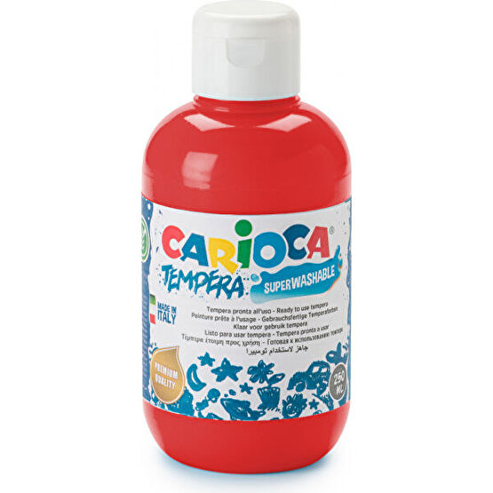 Carioca Tempera Suluboya Süper Yıkanabilir Parmak Boya Kırmızı 250 ml Yüz & Parmak Boyası Fiyatı