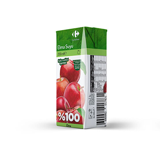 Carrefour %100 Elma Suyu 200 ml Limonata ve Meyve suyu Fiyatı