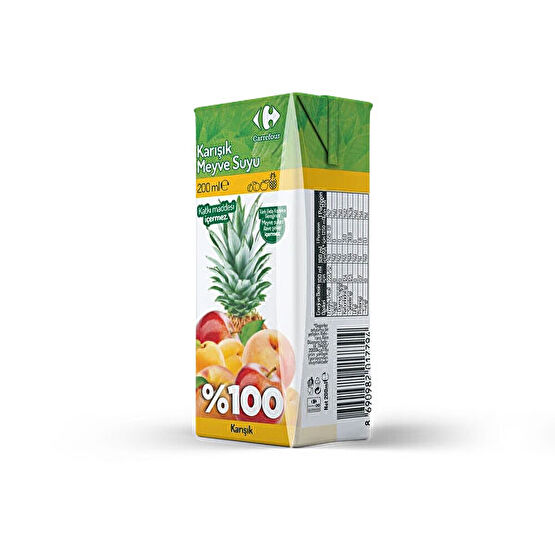 Carrefour %100 Karışık Meyve Suyu 200 ml Limonata ve Meyve suyu Fiyatı