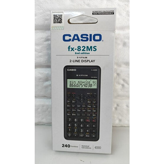 Casio FX-82MS W2- 2. Versiyon Bilimsel Fonksiyonlu Hesap Makinesi 240 Fonksiyonlu - 0 - Açık Mavi Hesap Makinesi Fiyatı