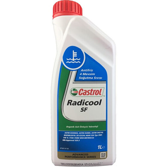 Castrol Radicool Sf 1 Litre Organik Kırmızı Konsantre Antifriz Antifiriz Fiyatı