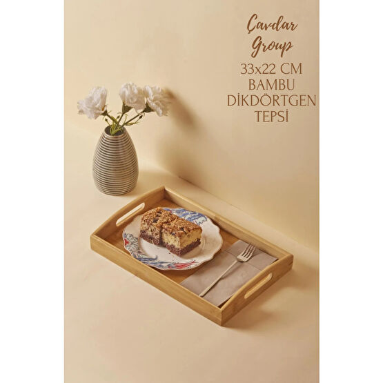 Çavdar Group Bambu 33x22 Cm Tepsi Kulplu Çay Kahve Servis Tepsisi Tepsiler / Fırın Kapları Fiyatı