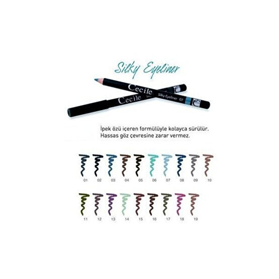 Cecile Silky Eyeliner - Klasik  Göz Kalemi - 18 Göz Kalemleri Fiyatı