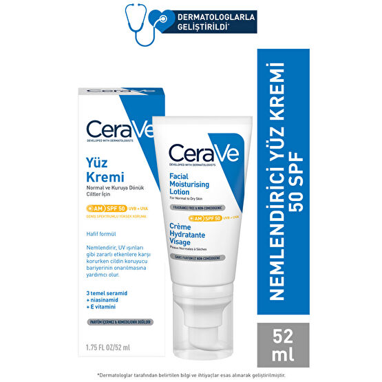CeraVe Güneş Korumalı Yüz Bakım Kremi Spf50+ 52ml