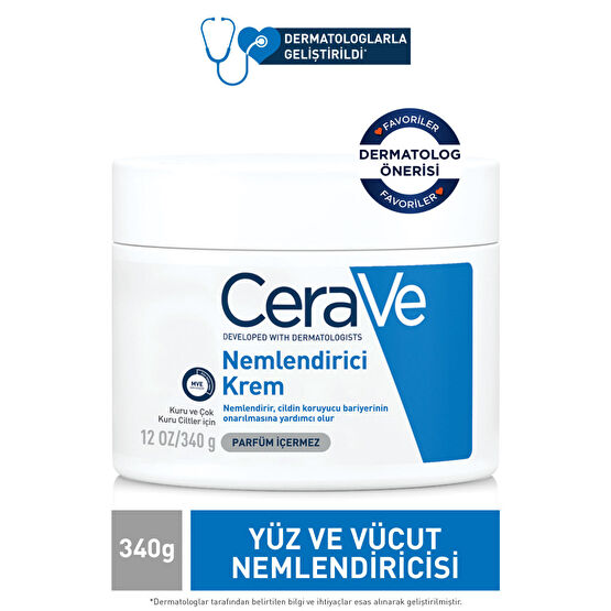 CeraVe Nemlendici Krem Kuru Ciltler Seramid Ve Hyalüronik Asit Içerikli 340 gr Vücut Losyonu ve Nemlendiricileri Fiyatı