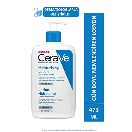 CeraVe Nemlendirici Losyon Kuru Ciltler Seramid Ve Hyalüronik Asit Içerikli Yüz Vücut 473ml