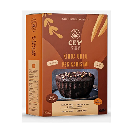 Cey Natural Foods Kinoa Unlu Keçiboynuzlu Kek Karışımı 265 gr Bakliyat Fiyatı