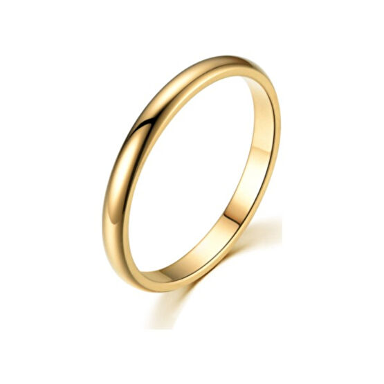 Chavin 2 mm Söz Nişan Gold İp Kaplama Unisex Çelik Yüzük EH23SR - 10 Altın Alyans Fiyatı