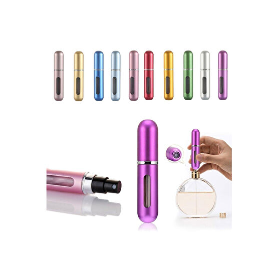 checkmate Gri Doldurulabilir Seyahat Boy Mini Parfüm Şişesi 4 ml