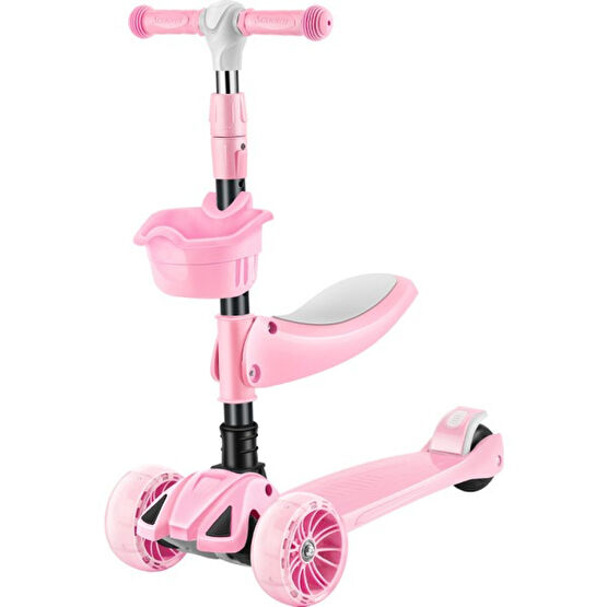 Chunkyated Çocuk Scooter 3'ü 1 Arada Katlanır Bebek Flaş Scooter (Yurt Dışından) - Açık Pembe Pedallı Araçlar Fiyatı