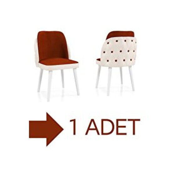 Çift Papel Serisi Babyface Kumaş Beyaz Ahşap Gürgen Ayaklı Mutfak Sandalyeleri 1 Adet Standart Sandalye Fiyatı
