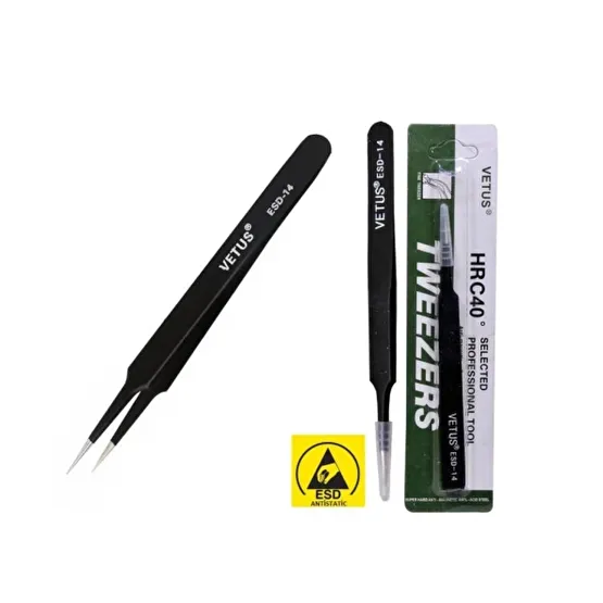 Cimbiz Duz Antistatik 130Mm Polaxtor Vetus Esd-14 Pense Fiyatı