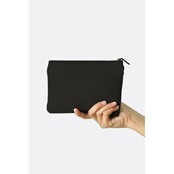 Çınar Bez Çanta Siyah Kanvas Kumaş Clutch Çanta ( 25X18CM) Makyaj Çantası Fiyatı