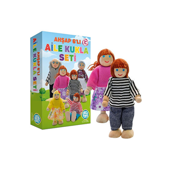 Circle Toys Ahşap Oyuncak Oyun Evi Için Minik Bebek Ailesi Aile Oyun Seti Ahşap Oyuncaklar Fiyatı