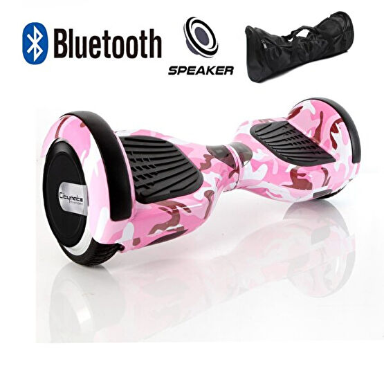 Citymate Cs-600 Kasa Pembe Kamuflaj Grafity 6.5" Bluetooth Hoparlörlü Elektrikli Kaykay Hoverboard ve Çanta Hoverboard Fiyatı