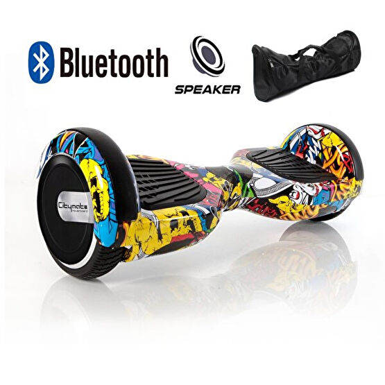 Citymate Cs-600 Kasa Sarı Grafiti 6.5" Bluetooth Hoparlörlü Elektrikli Kaykay Hoverboard ve Çanta Hoverboard Fiyatı