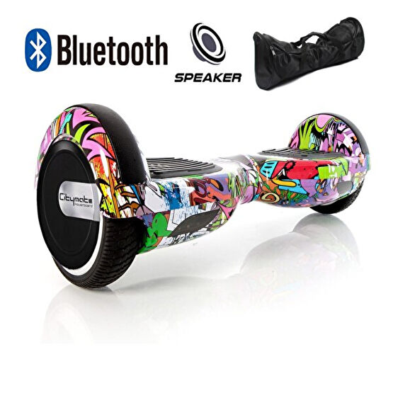 Citymate Cs-600 Kasa Yaprak Grafity 6.5" Bluetooth Hoparlörlü Elektrikli Kaykay Hoverboard ve Çanta Hoverboard Fiyatı