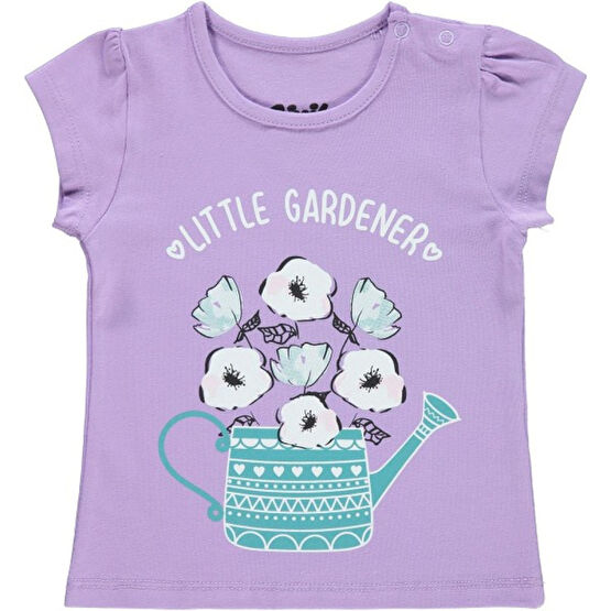 Civil Baby Kız Bebek Tişört 6-18 Ay Lila Bebek T-shirt Fiyatı