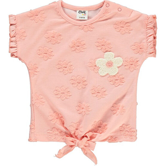 Civil Baby Kız Bebek Tişört 6-18 Ay Pudra Bebek T-shirt Fiyatı