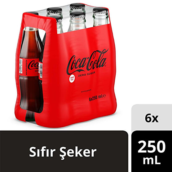 Coca-Cola Zero Sugar 6X250 ml Şişe Gazlı İçecek Fiyatı
