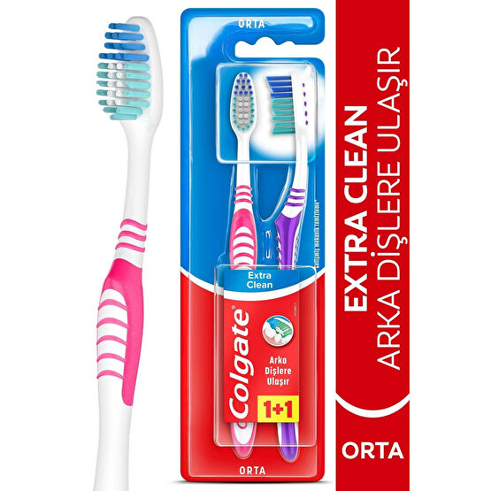 Colgate Extra Clean Dil Temizleyicili Arka Dişlere Uzanan Orta Diş Fırçası 1 1 Diş Fırçaları Fiyatı