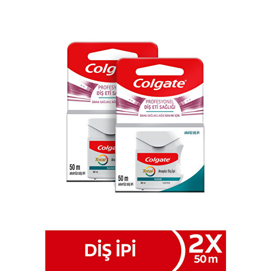 Colgate Total Profesyonel Diş Eti Sağlığı Arayüz Diş Ipi 50 M X2 Adet Diş İpleri Fiyatı