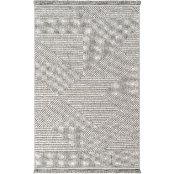 Cool Halı Vera 1456 Gri Yumuşak Dokulu Halı Kilim Salon Mutfak Koridor Kesme Yolluk Dokuma Makine Halısı 160 x 230 Beden
