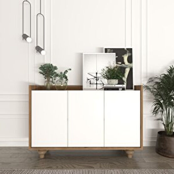 Coolhome Ala Kahve Köşesi, Çok Amaçlı Dolap Sepet - Beyaz Konsol Mobilya Fiyatı