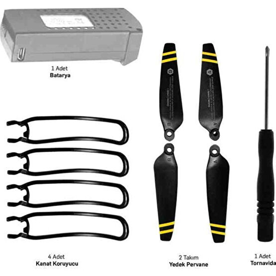 Corby CX017 Drone Yedek Batarya ve Aksesuar Paketi CX017 Yedek Pervane - Gri Drone Fiyatı