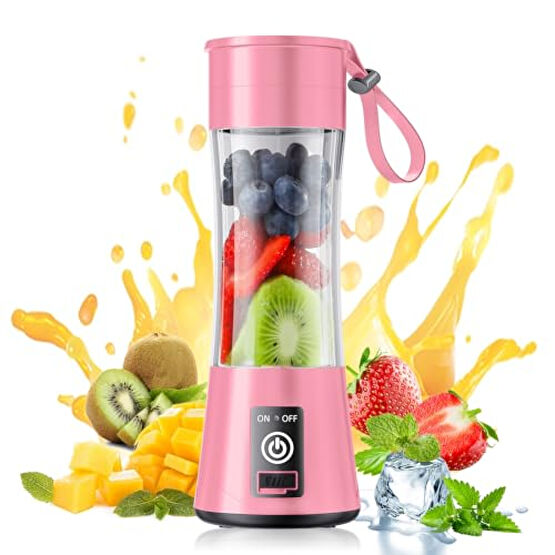 Cordless Portable Personal Size Blender - Mini Blender Make Smoothies and Shakes, 380Ml BPA Free Travel Cup, Powerful Blending Suit in Office/Home/Gym Blenderler Fiyatı