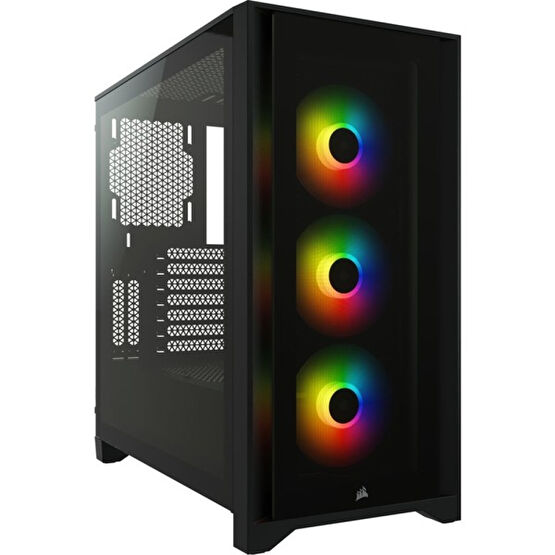 Corsair BKC-1204 iCUE 4000X RGB Tempered Glass Mid-Tower Siyah Bilgisayar Kasa CC-9011204-WW PC Kasaları Fiyatı