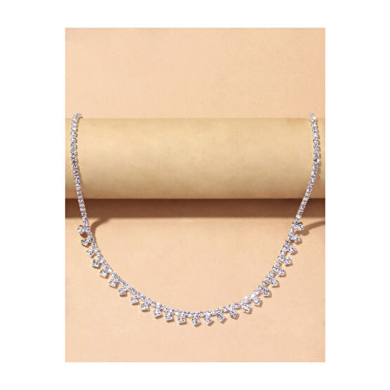 courtesy Dekor Detaylı Kristal Taşlı Rhinestone Kolye Bijuteri Kolye Fiyatı