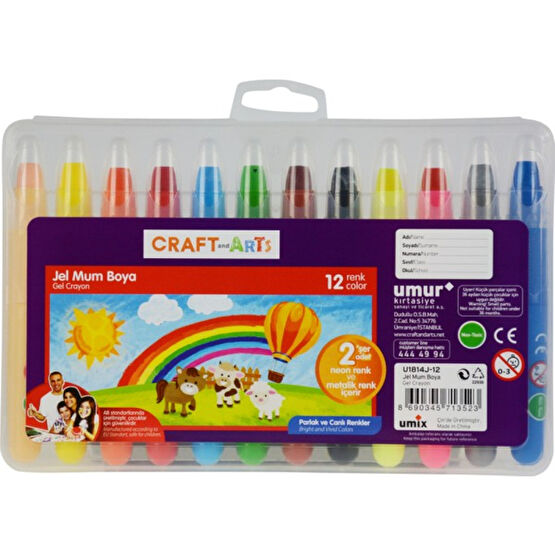 Craft And Arts Jel Mum Boya 8+2+2=12Renk Mum Boya Fiyatı