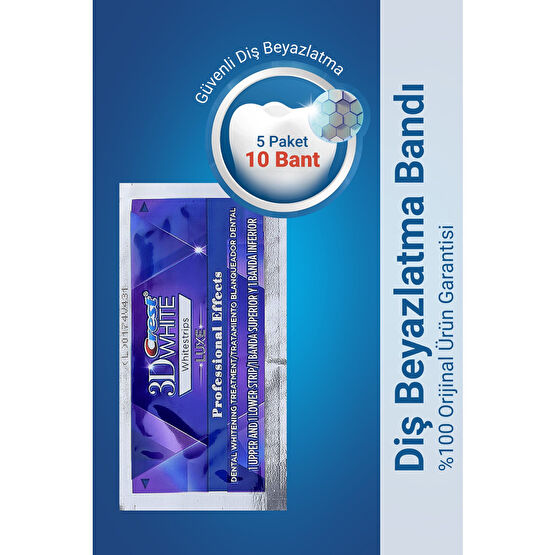 CREST 3d Whitestrips Professional Effects (5 Paket / 10 Bant) Diş Beyazlatıcılar Fiyatı