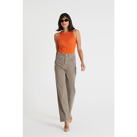 CROSS JEANS Diana Vizon Yüksek Bel Dad Straight Fit Jean Pantolon C 4517-033 24/32 Beden