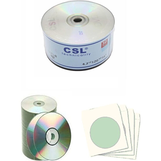 Csl Boş Cd-R 700MB-80MIN 52X 10 Adet ve CD Zarfı 10 Adet CD / DVD Aksesuarları Fiyatı