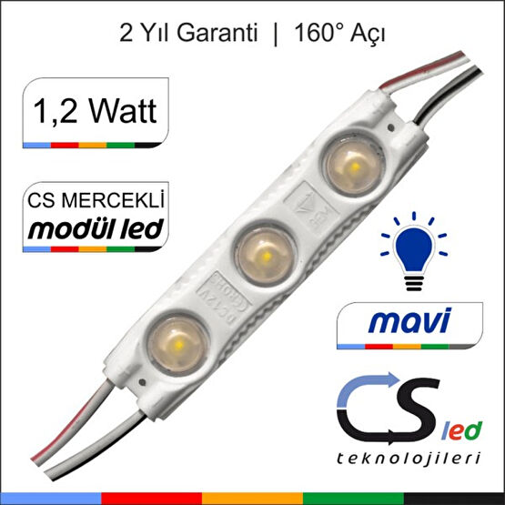 Csled 1.2 Watt Mercekli Modül LED - 1 Adet - Mavi Led Aydınlatmalar Fiyatı