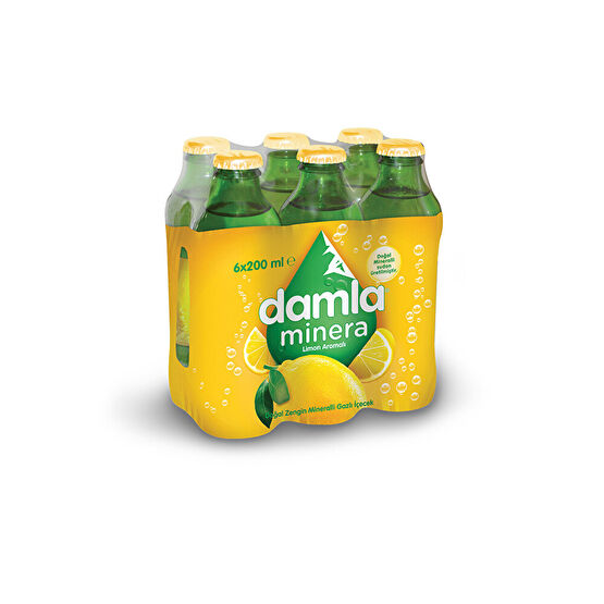 Damla Minera Limon 6x200 ml Maden Suyu ve Soda Fiyatı