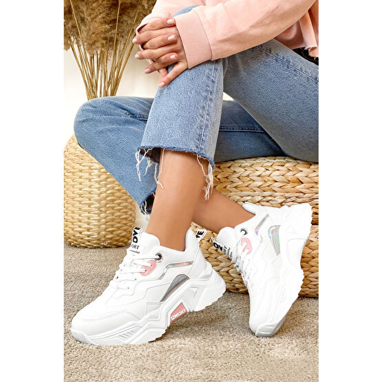 DARK SEER Kadın Beyaz Pudra Sneaker 38 Beden Spor Ayakkabı Fiyatı