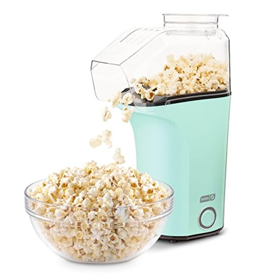 DASH Hot Air Popcorn Popper Maker with Measuring Cup to Portion Popping Corn Kernels + Melt Butter, 16 Cups - Aqua Mısır Patlatma Makineleri Fiyatı